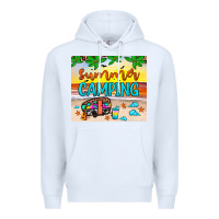 White summer camping Premium Hoodie - JahusDesignShop