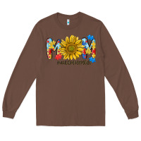 Chestnut autism mom life sunflower Long Sleeve Tee - MaliasSmallBusiness