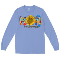 Colony Blue autism mom life sunflower Long Sleeve Tee - MaliasSmallBusiness