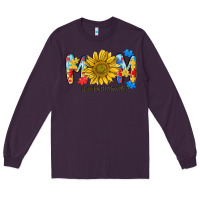 Plum autism mom life sunflower Long Sleeve Tee - MaliasSmallBusiness