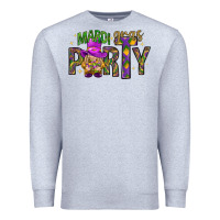 Heather Grey Mardi Gras party Premium Sweatshirt - NancyCooperArtShop