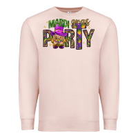 Pale Pink Mardi Gras party Premium Sweatshirt - NancyCooperArtShop