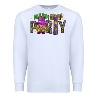 White Mardi Gras party Premium Sweatshirt - NancyCooperArtShop