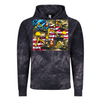 Cloud Black excavator American flag Vintage Hoodie - Artiststas