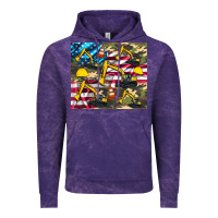 Cloud Purple excavator American flag Vintage Hoodie - Artiststas