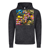 Vintage Black excavator American flag Vintage Hoodie - Artiststas