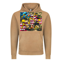 Vintage Camel excavator American flag Vintage Hoodie - Artiststas