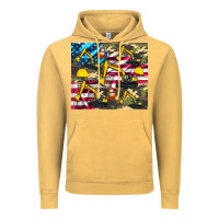 Vintage Mustard excavator American flag Vintage Hoodie - Artiststas