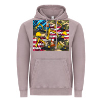 Vintage Zinc excavator American flag Vintage Hoodie - Artiststas