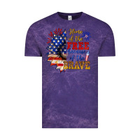 Cloud Purple home of the free because of the brave Vintage Tee - NancyCooperArtShop