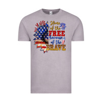 Vintage Zinc home of the free because of the brave Vintage Tee - NancyCooperArtShop