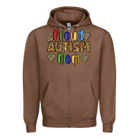 Chestnut proud autism mom design Zipper Hoodie - LillyAllenDesigns