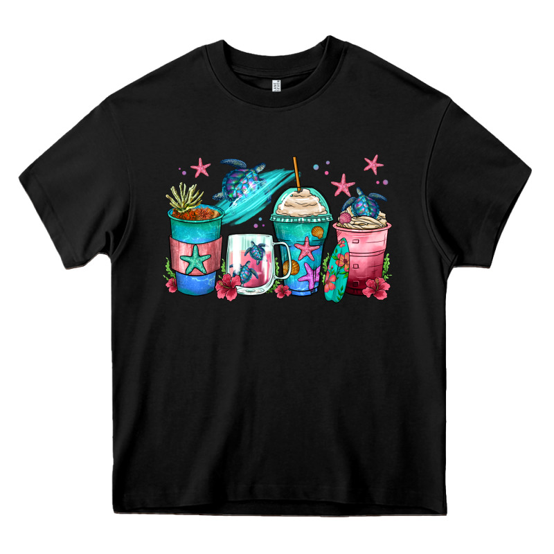 Turtle Coffee Cups Heavy Core Tee by Zillion Design Studio | Teevron