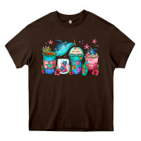 Chocolate Brown turtle coffee cups Heavy Core Tee - Zillion Design Studio