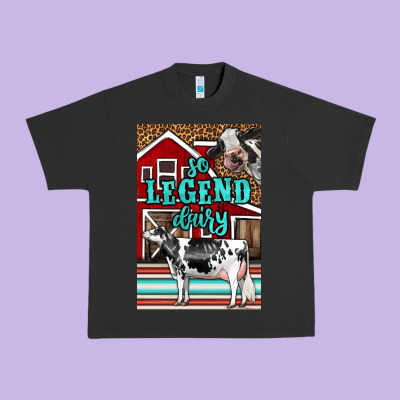 Western So Legend Dairy Holstein Cow Urban Heavy Tee Designed By Lillyallendesigns