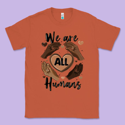 We Are All Humans Classic Tee Designed By Maliassmallbusiness