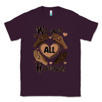Plum we are all humans Classic Tee - MaliasSmallBusiness