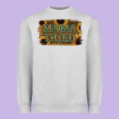 Sunflower Leopard Mama Tried Heavyweight Sweatshirt Designed By Jasminsmagicworld