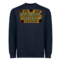 Navy Sunflower Leopard Mama Tried Heavyweight Sweatshirt - Jasminsmagicworld