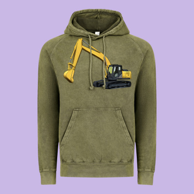 Excavator Vintage Hoodie Designed By Artiststas