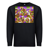 Black Mardi Gras with king cake Premium Sweatshirt - NancyCooperArtShop