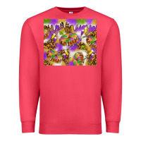 Cardinal Mardi Gras with king cake Premium Sweatshirt - NancyCooperArtShop