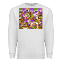 Oatmeal Heather Mardi Gras with king cake Premium Sweatshirt - NancyCooperArtShop