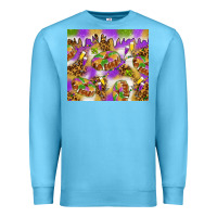 Ocean Blue Mardi Gras with king cake Premium Sweatshirt - NancyCooperArtShop