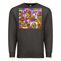 Smoke Mardi Gras with king cake Premium Sweatshirt - NancyCooperArtShop