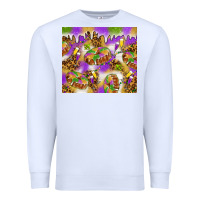 White Mardi Gras with king cake Premium Sweatshirt - NancyCooperArtShop