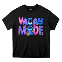 Black vacay mode stitch Heavy Core Tee - Zillion Design Studio