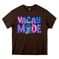 Chocolate Brown vacay mode stitch Heavy Core Tee - Zillion Design Studio