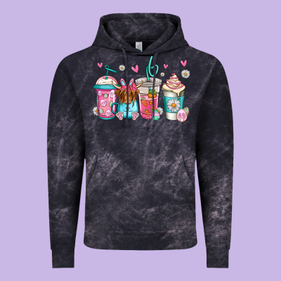 Easter Longhaired Cow Coffee Cups Vintage Hoodie Designed By Jasminsmagicworld
