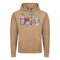 Vintage Coffee easter longhaired cow coffee cups Vintage Hoodie - Jasminsmagicworld