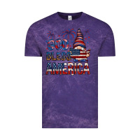Cloud Purple god bless america Vintage Tee - NancyCooperArtShop