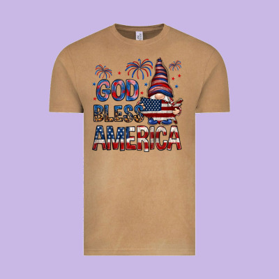 God Bless America Vintage Tee Designed By Nancycooperartshop
