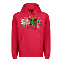 Cardinal santa baby pink christmas Premium Hoodie - texasbilliewilder