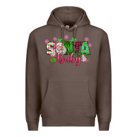 Coffee santa baby pink christmas Premium Hoodie - texasbilliewilder