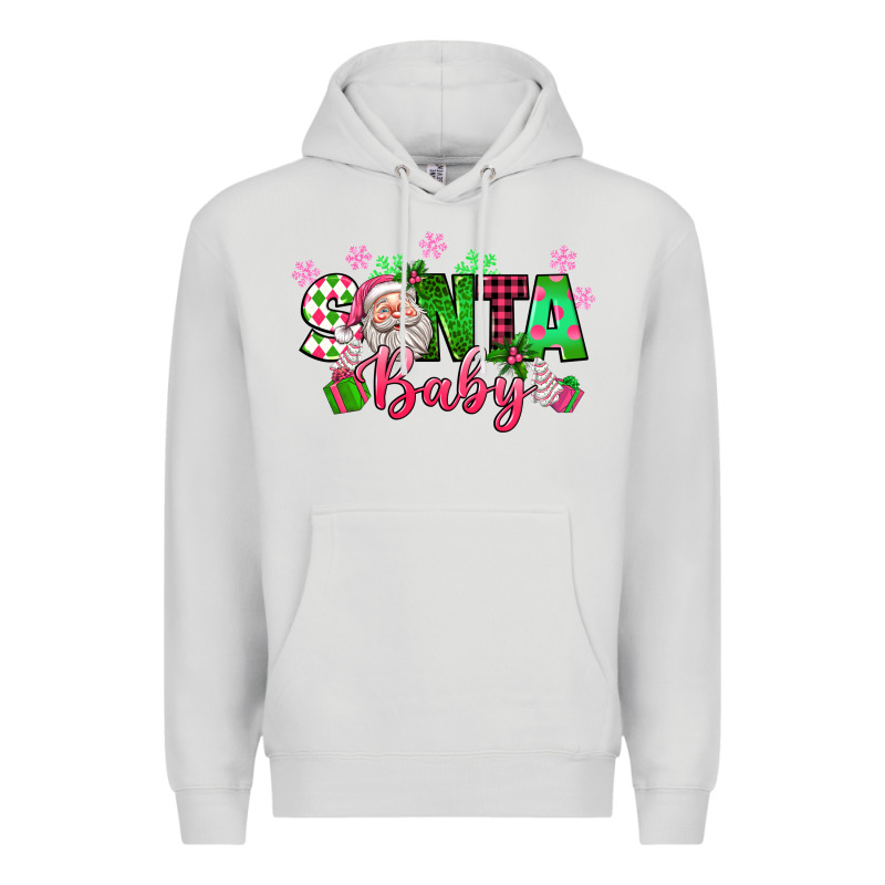 Santa Baby Pink Christmas Premium Hoodie by texasbilliewilder | Teevron