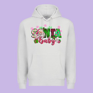 Santa Baby Pink Christmas Premium Hoodie Designed By Texasbilliewilder