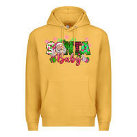 Mustard santa baby pink christmas Premium Hoodie - texasbilliewilder