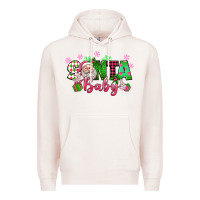 Pale Pink santa baby pink christmas Premium Hoodie - texasbilliewilder