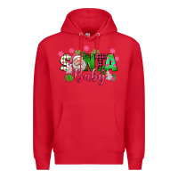 Red santa baby pink christmas Premium Hoodie - texasbilliewilder