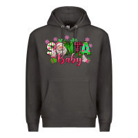 Smoke santa baby pink christmas Premium Hoodie - texasbilliewilder