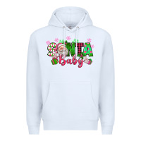 White santa baby pink christmas Premium Hoodie - texasbilliewilder
