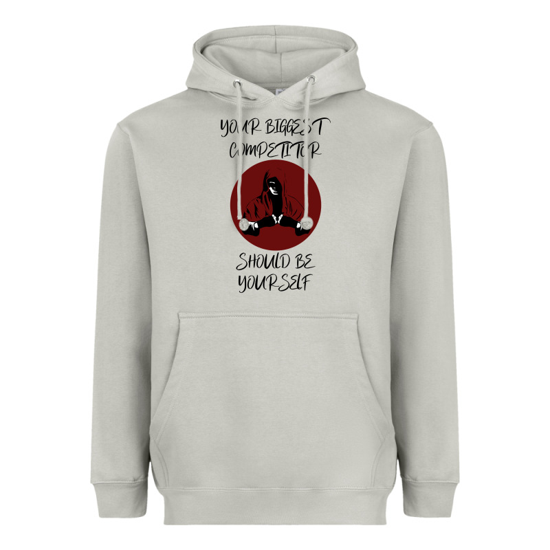 Your Biggest Competitor Heavyweight Hoodie by Bettercallsaul | Teevron
