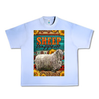 Grape Ice Western Sheep Happens Sunflowers Urban Heavy Tee - LillyAllenDesigns