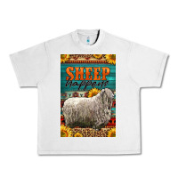 Lunar Rock Western Sheep Happens Sunflowers Urban Heavy Tee - LillyAllenDesigns