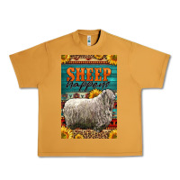 Peanut Butter Western Sheep Happens Sunflowers Urban Heavy Tee - LillyAllenDesigns