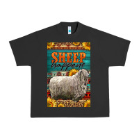 Pigment Black Western Sheep Happens Sunflowers Urban Heavy Tee - LillyAllenDesigns